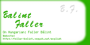 balint faller business card