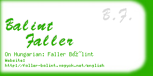 balint faller business card